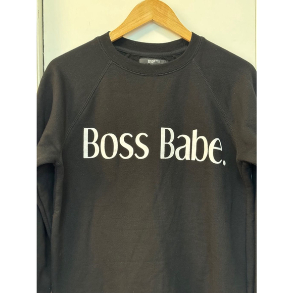 Brunette The Label Black Crewneck Sweatshirt - XS/S - Picture 4 of 7